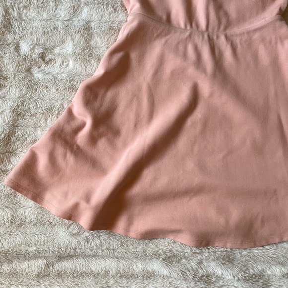 ✨SOLD✨ LPA •  Dress 261 - Halter Tie Back Skater Mini Dress in Blush - Picture 6 of 16